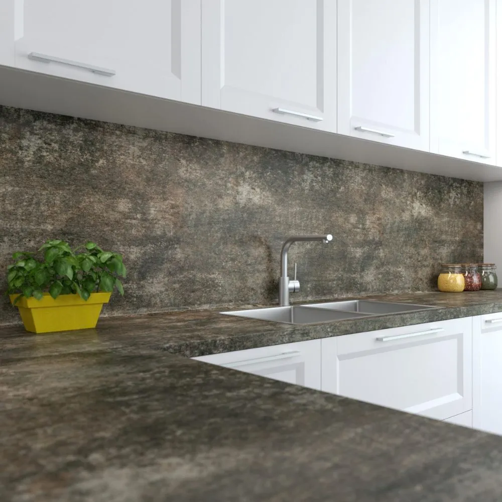 Elegant kitchen space showcasing white cupboards and granite countertops