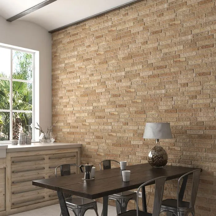 Wooden table and chairs in a rustic kitchen