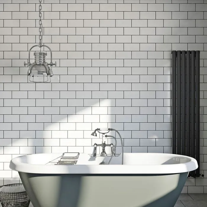 Elegant bathroom decor with a bathtub