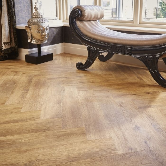 Wooden chair set against a backdrop of smooth wooden flooring in the living room 