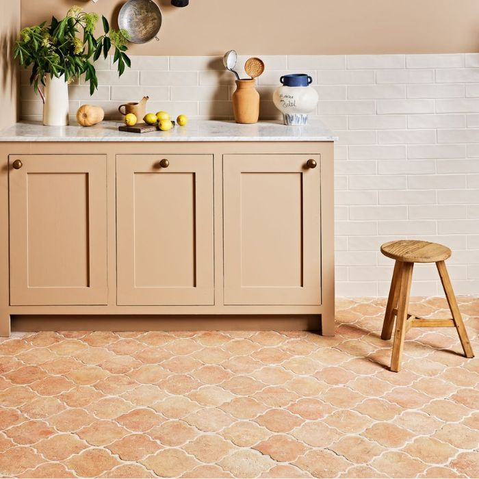 Terracotta tiled kitchen interior