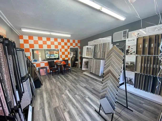 tile effect laminate showroom display