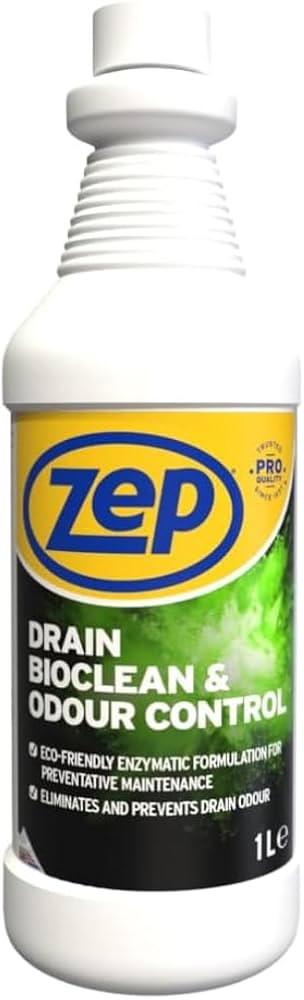 Drain cleaner eliminates unpleasant odors, eco-friendly enzymatic formulation effective.