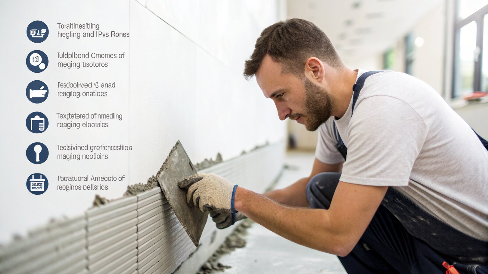 Scraping old hardened tile adhesive off a bare wall